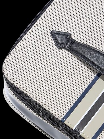 Paravel Cabana See-All Vanity Case | Made with Recycled Canvas Material & Vegan Leather | Premium See Through Travel Toiletry Bag | Regular, Domino Black in Saudi Arabia