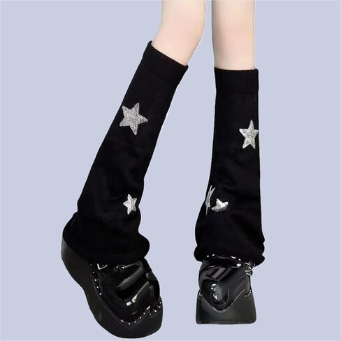 تدفئة الساق القوطية للنساء اللطيفة Y2k Harajuku Punk Rave Emo Grunge Winter in Kuwait