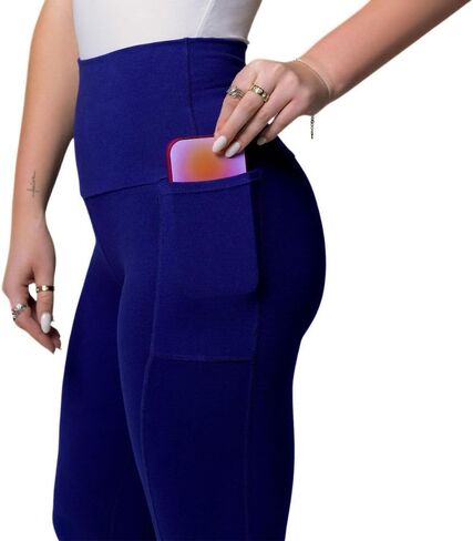 Premium Organic Cotton Leggings for Women | High Waist Leggings with Pockets. Perfect for Yoga, Fitness or All Day Wear. in Saudi Arabia