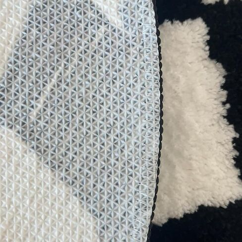 LAKEA Circular Checkerboard Pattern Tufted Rug No.8 Billiards Mat Korean Style Soft Living Room Carpet Area Floor Pad Doormat Decor (Black) in Saudi Arabia