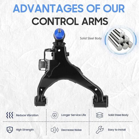 Front Lower Left & Right Control Arms w/Ball Joints Suspension Kit for Toyota Sequoia 2008-2019, for Toyota Tundra 2007-2019 (2pc) in Saudi Arabia