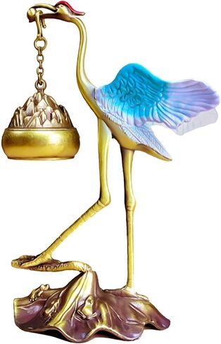 Incense Holder, 2 in 1 Incense Stick Holder, Crane Hanging Incense Burner for Powder/Stick/Coil Incense, Incense Diffuser As Gift for Yoga and Meditation in Saudi Arabia