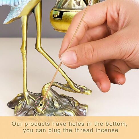 Incense Holder, 2 in 1 Incense Stick Holder, Crane Hanging Incense Burner for Powder/Stick/Coil Incense, Incense Diffuser As Gift for Yoga and Meditation in Saudi Arabia