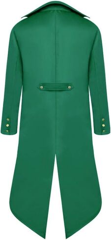 IBTOM CASTLE Men's Steampunk Vintage Tailcoat Jacket Gothic Medieval Victorian Frock Button Down Swallow Coat Uniform Costume in Kuwait