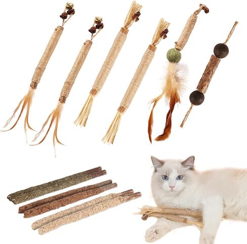 Rope Cat Toys Cat Chew Toy for Teeth Cleaning Interactive Cat Nip Kitty Toys for Indoor Cats, 3 Pack in Saudi Arabia