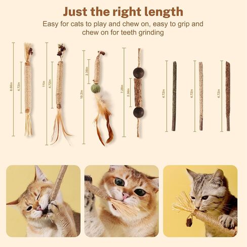 Rope Cat Toys Cat Chew Toy for Teeth Cleaning Interactive Cat Nip Kitty Toys for Indoor Cats, 3 Pack in Saudi Arabia