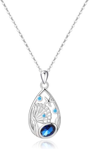 Ocean Jewelry Sterling Silver Sea Shells/Marine fish/Wave Pendant Necklace for Women s Ocean Lovers Jewelry Gifts in Saudi Arabia