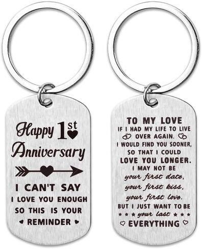 Anniversary Keychain Gifts for Husband Wife 1st 3rd 15th 25th Anniversary Wedding Gift for Couple Him Her Husband in Kuwait