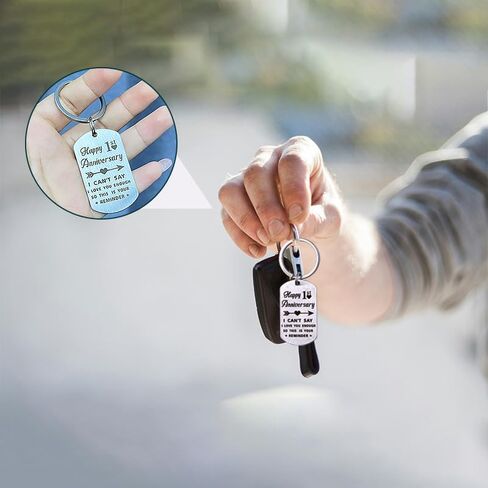 Anniversary Keychain Gifts for Husband Wife 1st 3rd 15th 25th Anniversary Wedding Gift for Couple Him Her Husband in Kuwait