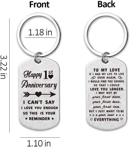 Anniversary Keychain Gifts for Husband Wife 1st 3rd 15th 25th Anniversary Wedding Gift for Couple Him Her Husband in Kuwait