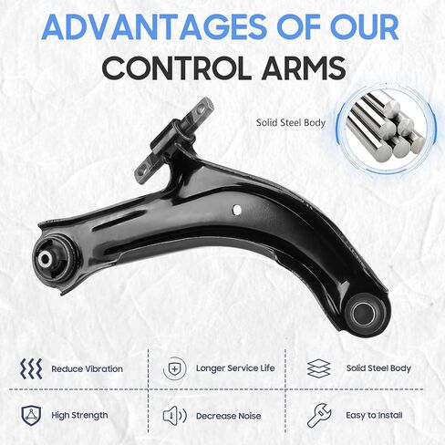 Front Lower Left&Right Control Arms w/Ball Joints Stabilizer/Sway Bar End Links Tie Rods Suspension Kit for 2007-2012 Nissan Sentra (8pc) in Saudi Arabia