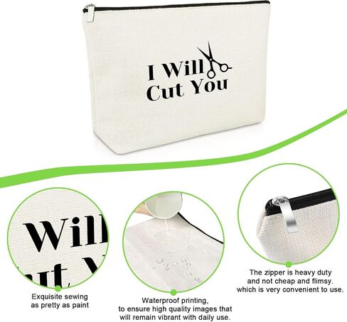 Hairdresser Gift for Women Hair Stylist Gifts Makeup Bag Funny Birthday Gift for Hair Dresser Stylists Barber Hairstylist Gifts Cosmetic Bag Appreciation Gift Cosmetology Graduate Gift Cosmetic Pouch in Kuwait