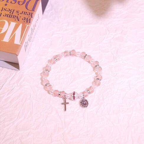 Rosary Bracelet Bulk with Mesh Bags Religious Catholic Rosary Bead Bracelets Baptism Party Favors for Guests in Saudi Arabia