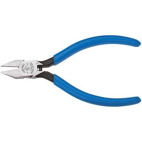 Klein Tools D259-4C Pliers, Diagonal Cutting Midget Electronics Pliers with Pointed Narrow Jaw, and Hot-Riveted Joint, 4-Inch