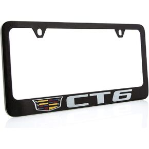 Cadillac CT6 Brass License Plate Frame with Chrome Finish (4 Hole)