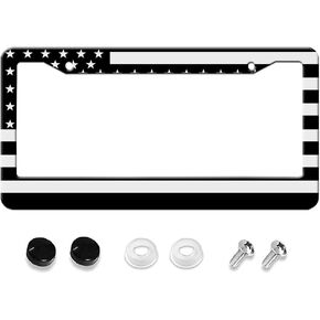 Underwater Colorful Coral Reef License Plate Frame, Stainless Steel License Plate, Decorative Accessories Including Screws,2 Holes Aluminum Proof Bracket, 12x6 Inches