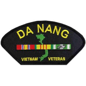 Vietnam Veteran w/Ribbon: Da Nang Station Patch Licensed Military Apparel Patriotic Products Gifts for Veterans Families and Retired VetFriends.com