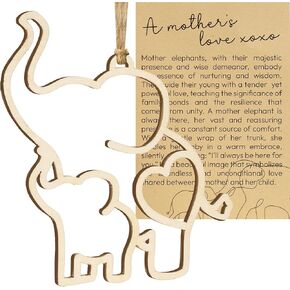 Elephant Wooden Christmas Ornament with Story, Sisterhood Elephant Ornament for Women Tribe, Elephant Ornament for Special Bond, Christmas New Year Gifts for Mom