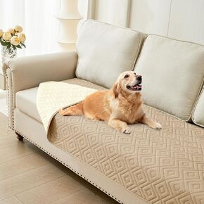 hyha Waterproof Dog Blanket, Soft Dog Bed Cover Pet Blankets, Waterproof Sofa Couch Cover for Dogs Washable, Reversible Pet Couch Covers for Sofa Furniture (30x53 Inch, Camel/Beige)