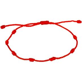 kelistom Handmade 7 Knots Red String Bracelet for Protection, Evil Eye and Good Luck, Amulet for Success and Prosperity, Friendship Bracelets for Women Men Teens