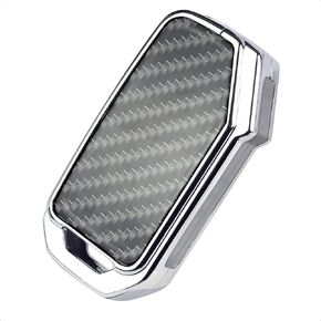 Carbon Fiber Pattern zinc Alloy Smart Key Case Cover Compatible with Kia FORTE SELTOS SORENTO SOUL Keyless Car Remote Accessory