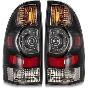 Tail Light Assembly Compatible with 2005-2015 Tacoma Tail Lights Rear Brake Lamps Replacement Taillights w/Bulbs and Wiring Harness, Passenger and Driver Side
