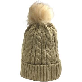 Womens Knit Beanie Hats with Pom Pom for Women Ladies Winter and Fall