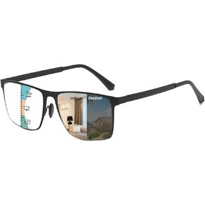 Metal Progressive Reading Glasses for Men Progressive Readers Transition Blue Light Blocking UV400 Glasses