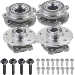 513301 Front & Rear Wheel Hub and Bearing Assembly Replacement for 2009-2015 Audi A4 A5 A6 A7 A8 Quattro AWD, Q5 SQ5 S4 S5 S6 S7 S8 Part# BR930817