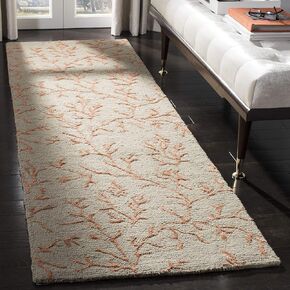 SAFAVIEH Soho Collection 2'6" x 8' Green / Gold SOH214A Handmade Premium Wool Runner Rug