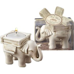 Scented Candle Holder Candleholders for Votive Birthday Candles Tea Light Holders Set 2 Pack Elephant Design