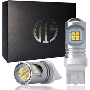 7440 T20 W21W LED Reverse Backup Lamp DRL Daytime Running Light Bulbs 3600LM 6000K White High Power Error Free Plug&Play (Pack of 2 bulbs)