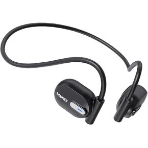 MAIRDI Air Conduction Headphone Wireless, Bluetooth 5.3 Open Ear Headphone with Microphone, 10H Playtime, Sport Headphone for Running Bicycling Climbing Driving Black