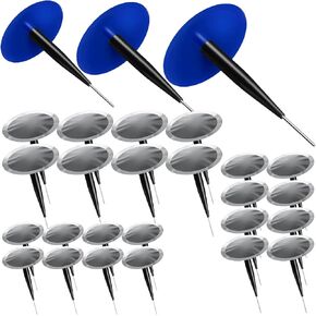 24 Pcs Tire Plug Patch Kit Automotive Tyre Repair Plug Patch Mushroom Nail 0.16 x 1.41, 0.23 x 1.83, 0.31 x 2.39 Wrapped Stems (8pcs Each) for Car Motorcycle Truck Bus and Agricultural Tyres
