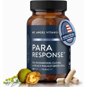 Mt. Angel Vitamins - para Response | Intestinal Health Support, Digestive Aid| Black Walnut Wormwood | Non-GMO, Vegan, 60 Vegetarian Capsules