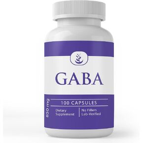 Pure Original Ingredients GABA, (100 Capsules) Always Pure, No Additives or Fillers, Lab Verified