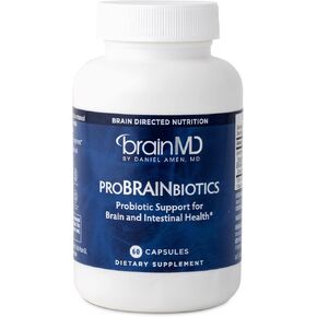 Dr Amen BrainMD ProBRAINbiotics - 3 Billion CFU, 60 Capsules - Promotes Gut Health - Gluten Free - 60 Servings