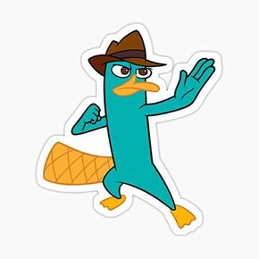 Perry The Platypus Sticker - Sticker Graphic - Auto, Wall, Laptop, Cell, Truck Sticker for Windows, Cars, Trucks