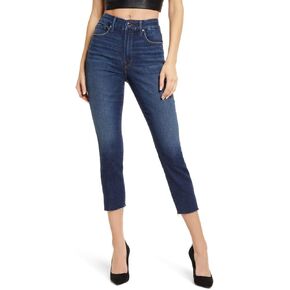 Good American Womens Good Waist Denim Skinny Fit Cropped Jeans