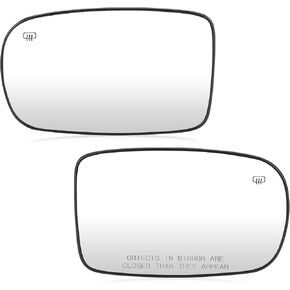 Left Driver+Right Passenger Side Mirror Glass Replacement for 2011-2017 Chrysler 200, 2012-2021 Chrysler 300, 2011-2021 Dodge Charger, Challenger Rear View Heated Mirror Replace 68101147AA 68101146AA