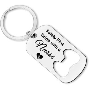 Nurse Gifts for Women Men Nurse Keychain Gifts Nurse Bottle Opener Keyring Funny Gifts Jewelry for CNA RN LPN Nurse Doctor Dentist Nursing Graduation Nurse Practitioner Gifts Christmas Birthday Gifts