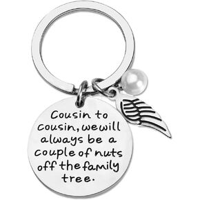 Cousin Gifts for Women Men Birthday Christmas Gifts for Cousins Female Male to My Cousin Gift for Girls Boys Cousin to Cousin Keychain Presents for Cousin Reunion gifts