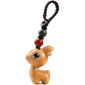 Wooden Deer Chain, Wooden Cute Animal Key Rings, Gift for Girls and Boys, 1