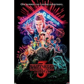 Trends International 24X36 Netflix Stranger Things: Season 3 - One Sheet Wall Poster, 24" x 36", Unframed Version