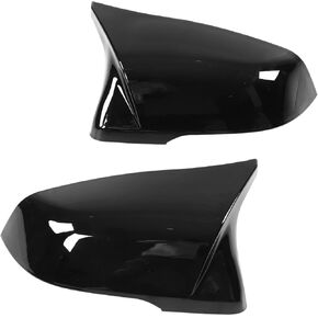 Akozon Rearview Mirror Cover, Pair of Side Rearview Mirror Cover Left Right Glossy Black ABS Door Mirrors Replacement for GR A90 2018‑2021