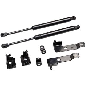 TSUBASA Lift Supports for Nissan Frontier D40 2004-2018 Front Bonnet Hood Modify Carbon Fiber Gas Charged Shock Dampers Spring Struts Bar (2 PCS) (red Carbon Fiber)
