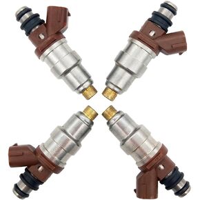 23250-75050 4pcs Set Fuel Injectors 2 Holes Replacement for Toyota 1996-2000 4Runner 1995-2000 Tacoma 1996-1998 T100 2.7L-L4 FJ377 23209-79095