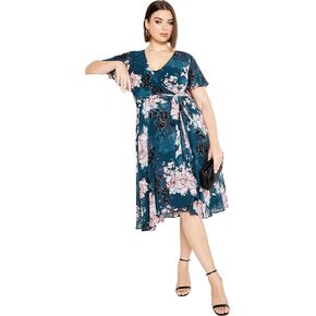 City Chic Women's Plus Size Dress Blossom Ss