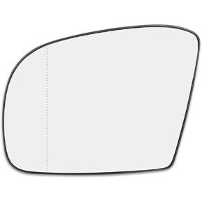 X AUTOHAUX Mirror Glass Heated with Backing Plate Driver Side Left Side Rear View Mirror Glass for Mercedes-Benz GL 320 2007-2008