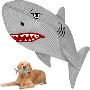 Indestructible Dog Toy for Large Dogs - 3 Times Durable Dog Stuffed Animals Chew Toy to Keep Them Busy - No Squeak Tough Dog Toys for Aggressive Chewers(Grey Medium)